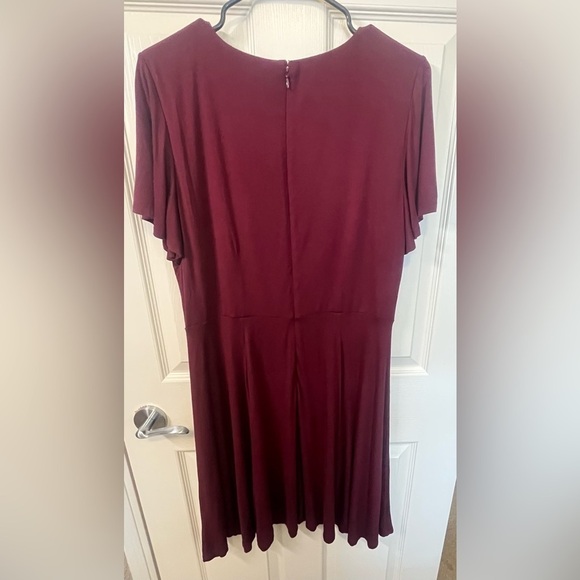 LOFT Burgundy Dress - Picture 2 of 6